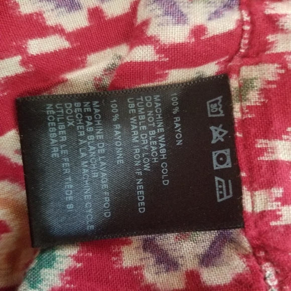 Urban Outfitters Ikat Red Colorful Boho Floral Patterned Capri Soft Lounge Pants - Picture 10 of 12